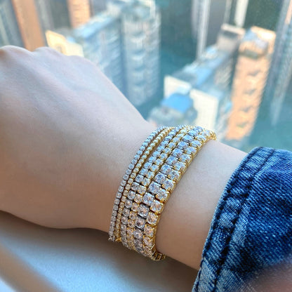 [Kincade Jewelrys]Sparkling Radiant Princess Cut Tennis Bracelet