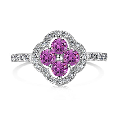 [Kincade Jewelrys]Four Leaf Clover Flower Design Ring