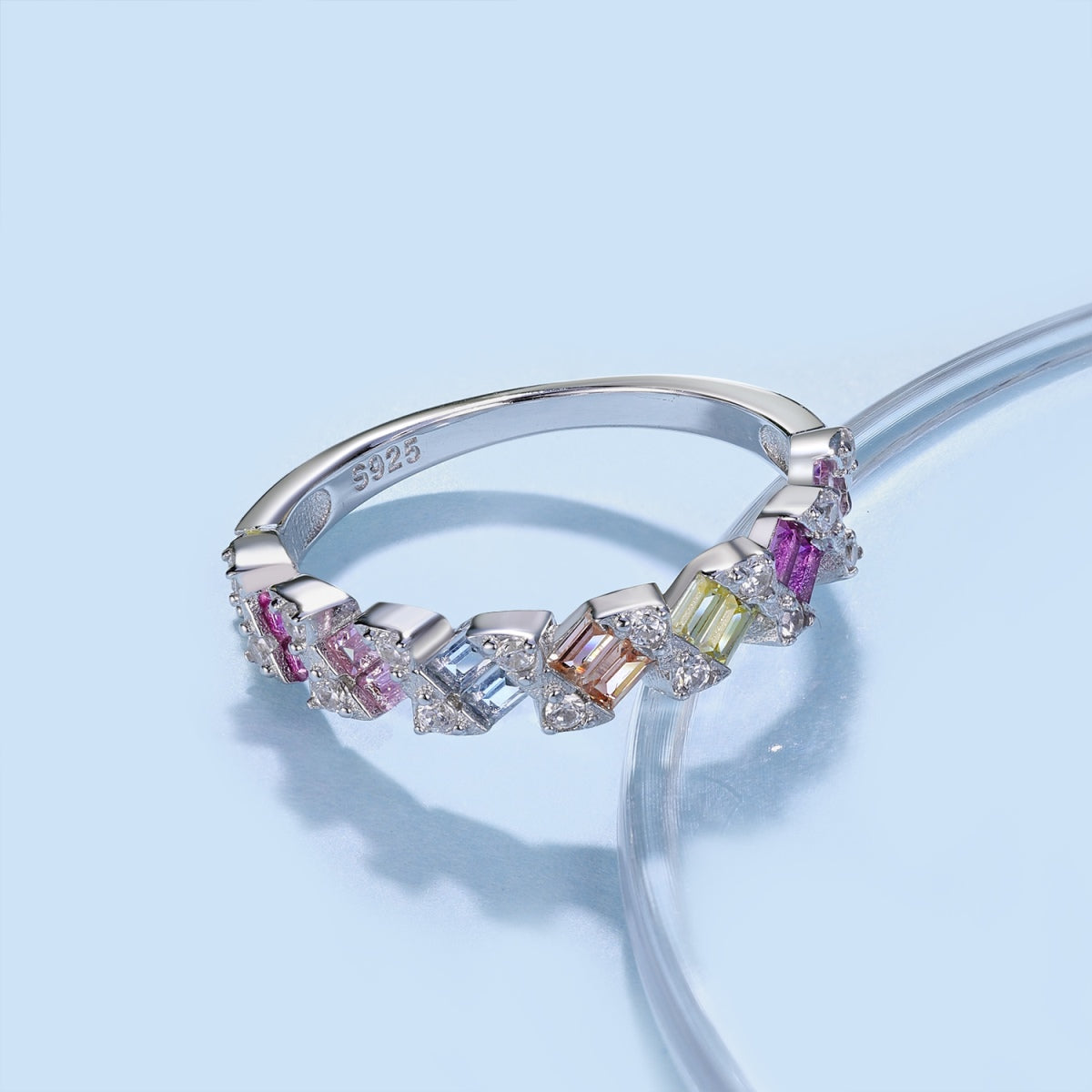 [Kincade Jewelrys]Delicate Vibrant Emerald Cut Daily Ring