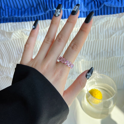 [Kincade Jewelrys]Dainty Elongated Cushion Cut Tennis Ring