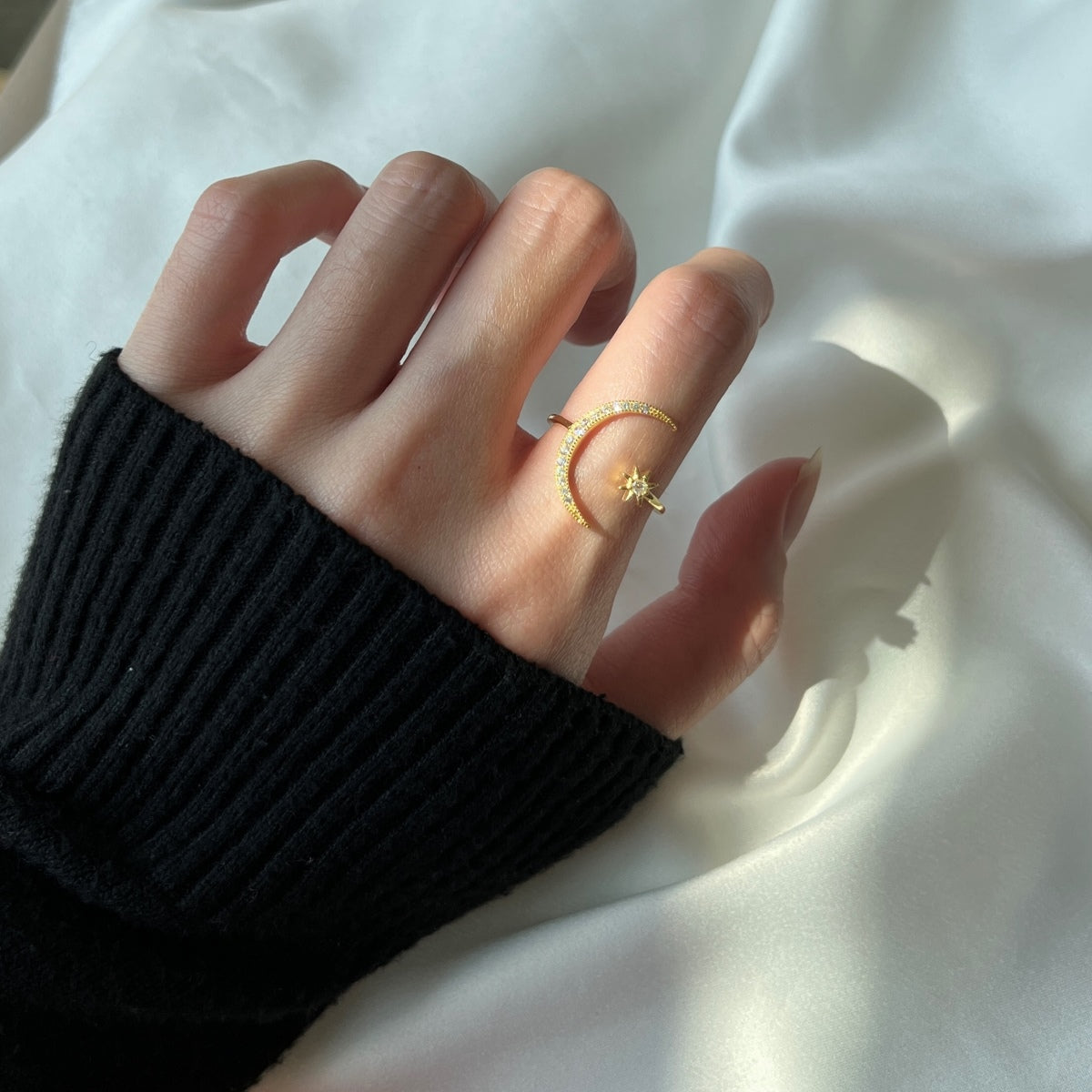 [Kincade Jewelrys]Eternity Moon & Star Ring