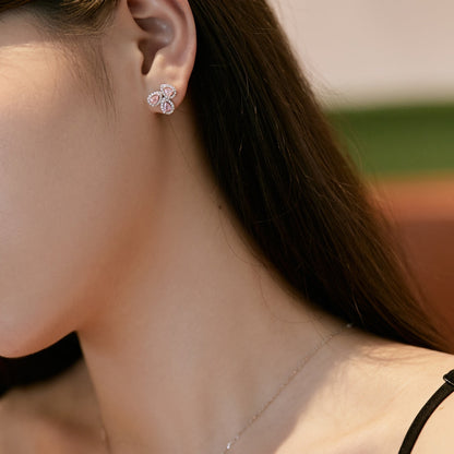 [Kincade Jewelrys]Ornate Flower Shape Pear Cut Lover Earrings