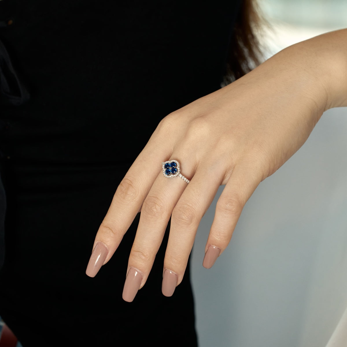 [Kincade Jewelrys]Four Leaf Clover Flower Design Ring