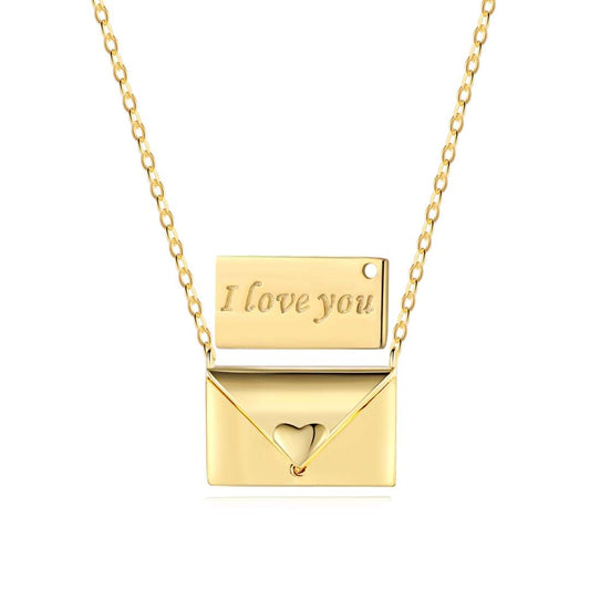 [Kincade Jewelrys]Envelope Heart Shape Mother's Day Necklace