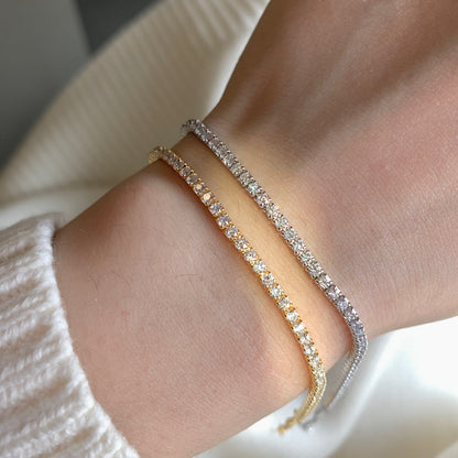 [Kincade Jewelrys]Radiant Shinning Princess Cut Tennis Bracelet