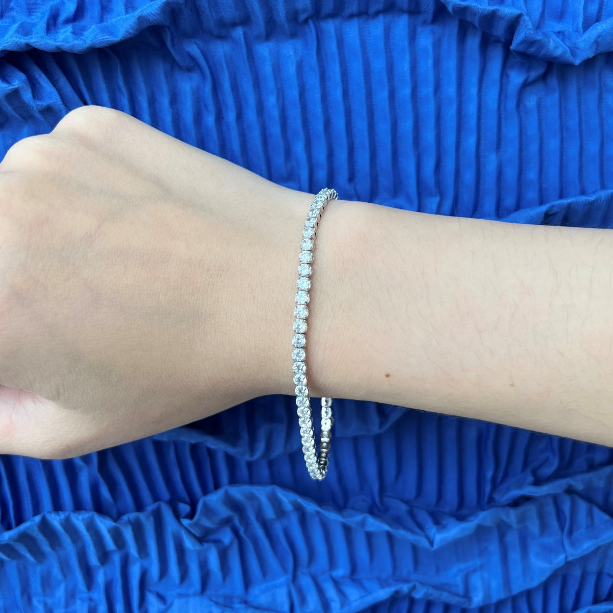 [Kincade Jewelrys]Sparkling Round Cut Daily Bracelet