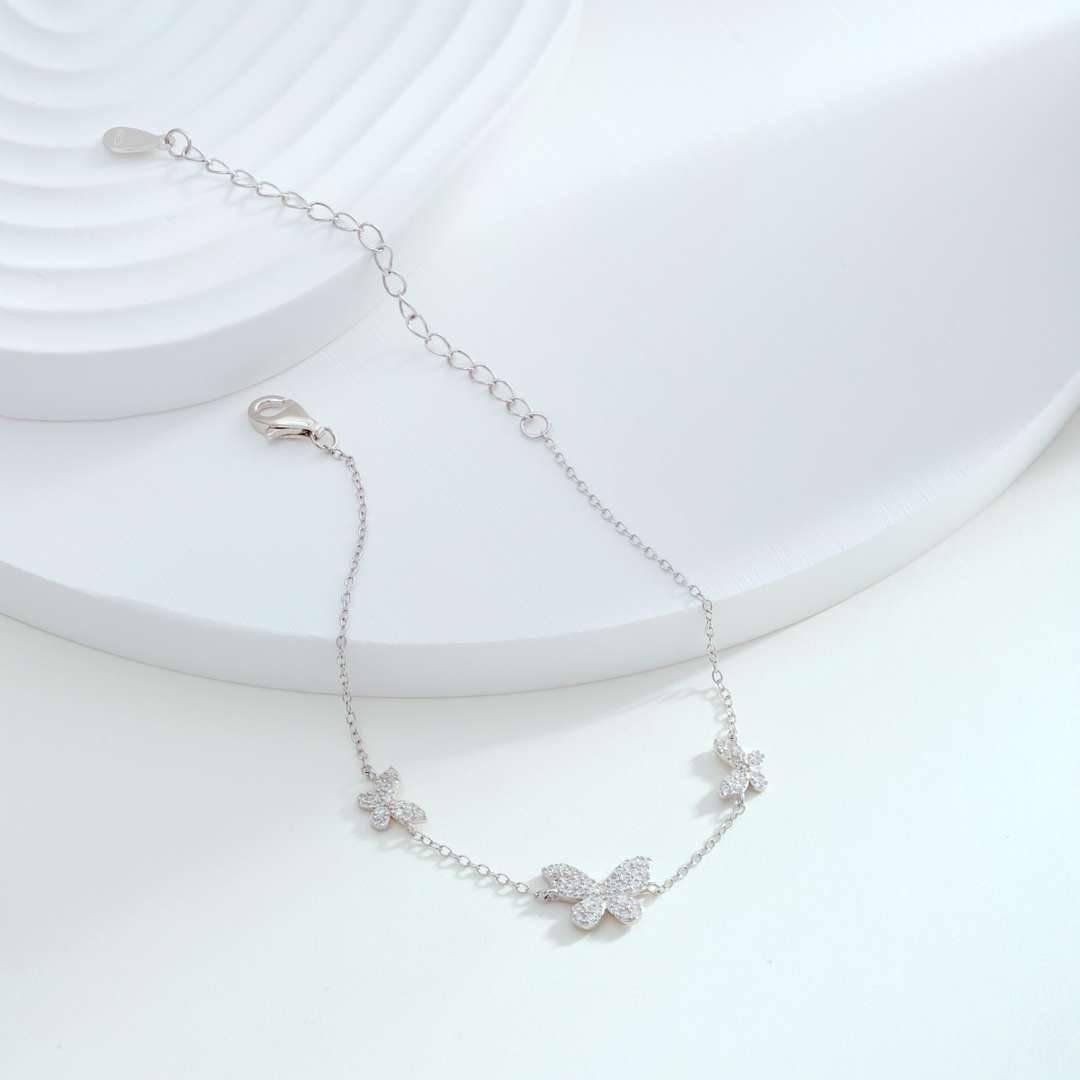 [Kincade Jewelrys]Delicate Butterfly Pendant Bracelet
