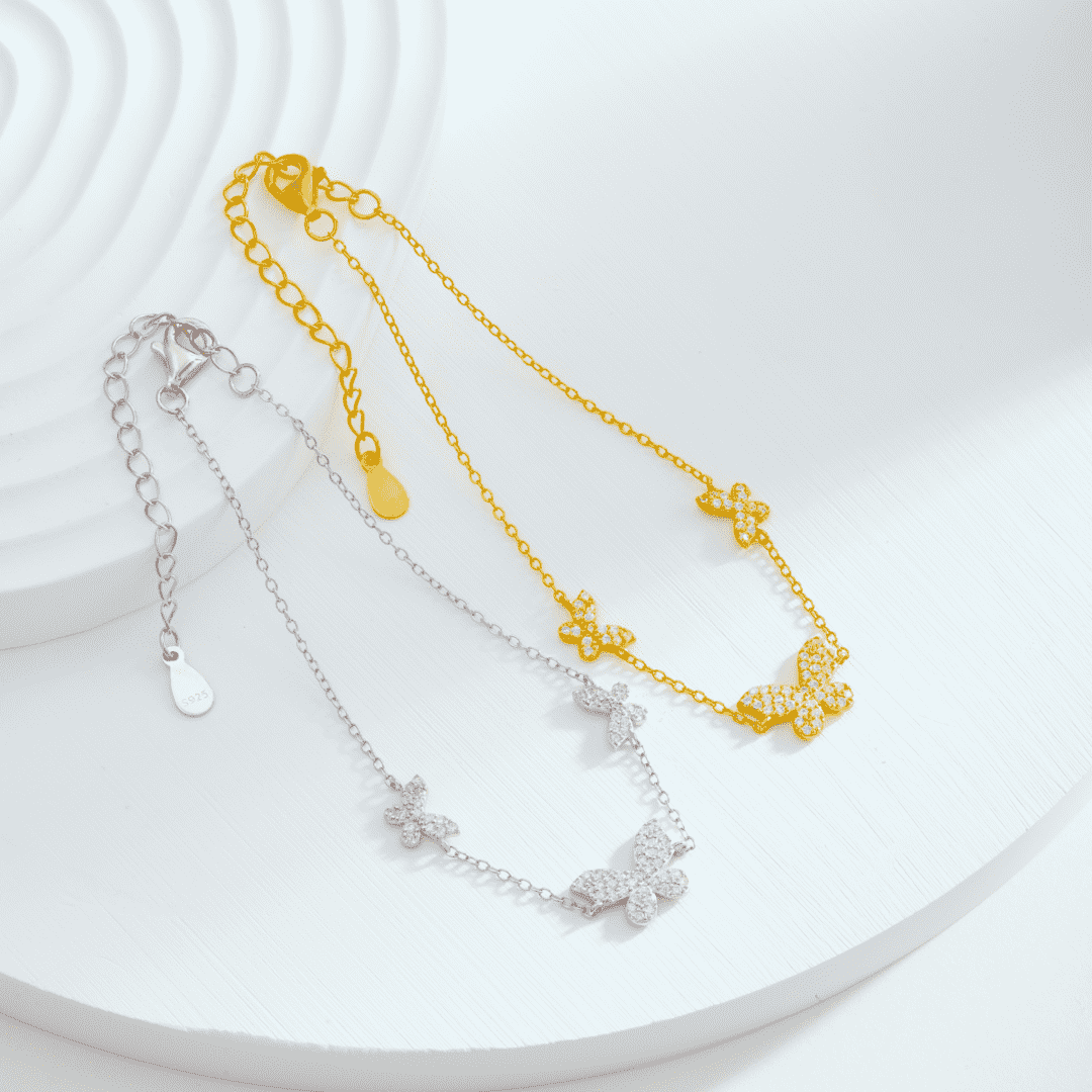 [Kincade Jewelrys]Delicate Butterfly Pendant Bracelet