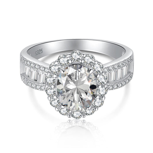[Kincade Jewelrys]1.5 Carat Dazzling Charming Oval Cut Banquet Ring