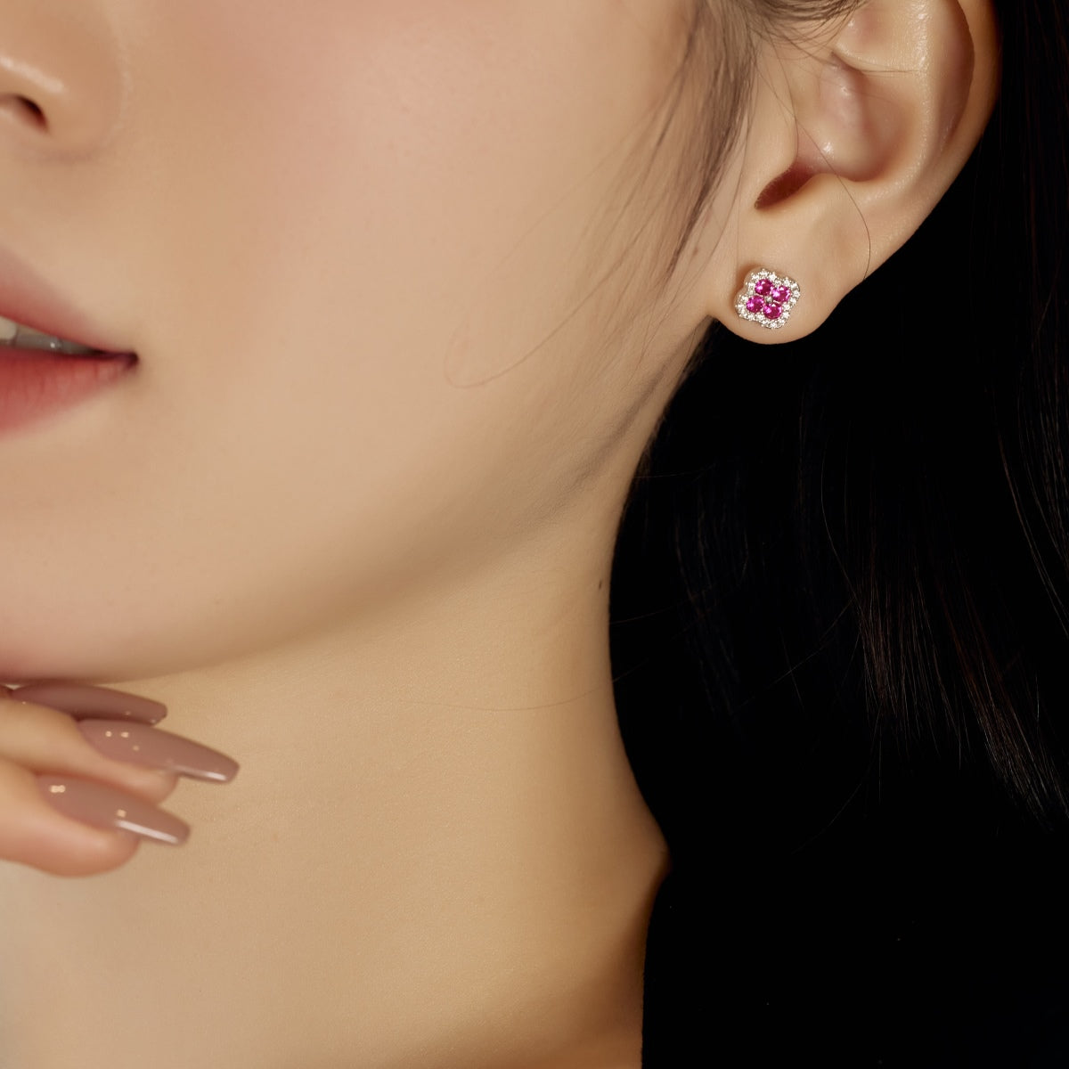 [Kincade Jewelrys]Four-Leaf Clover Flower Shaped Earrings