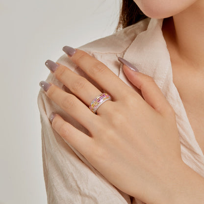 [Kincade Jewelrys]Radiant Colorful Radiant Cut Daily Ring
