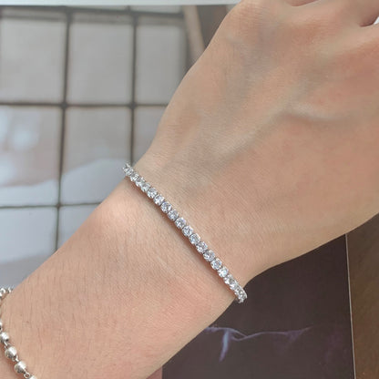 [Kincade Jewelrys]Sparkling Round Cut Daily Bracelet