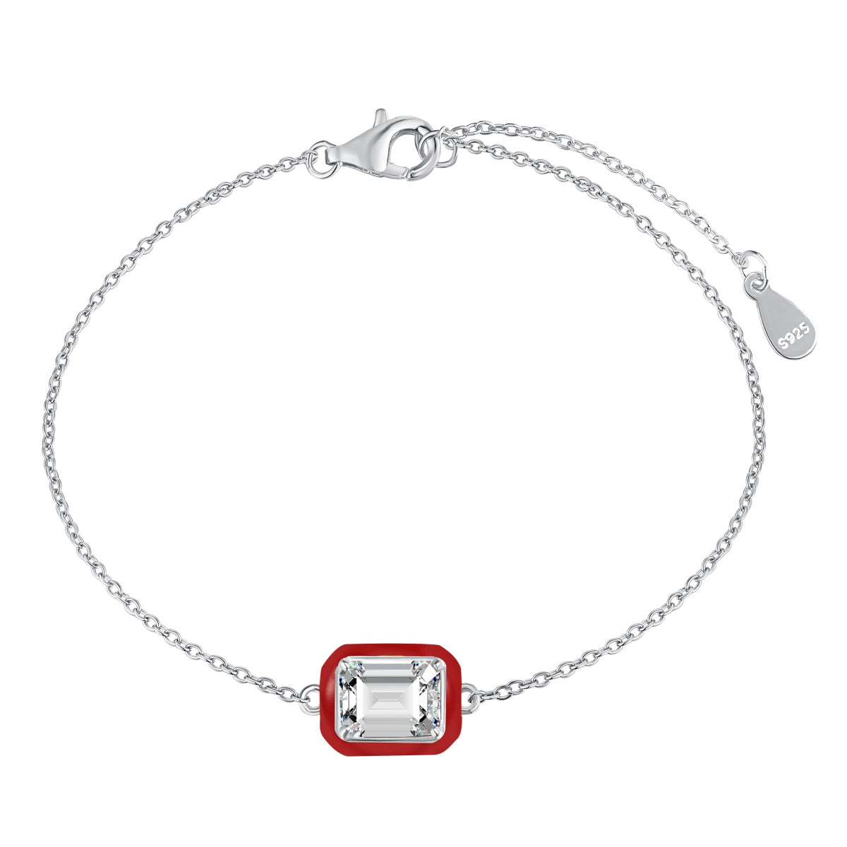 [Kincade Jewelrys]2.0 Carat Sparkling Colorful Emerald Cut Daily Bracelet