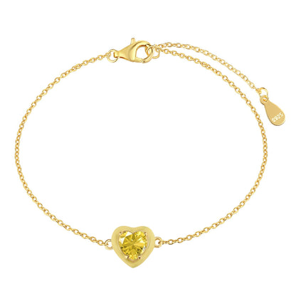 [Kincade Jewelrys]Sparkling Romantic Heart Shape Lover Bracelet