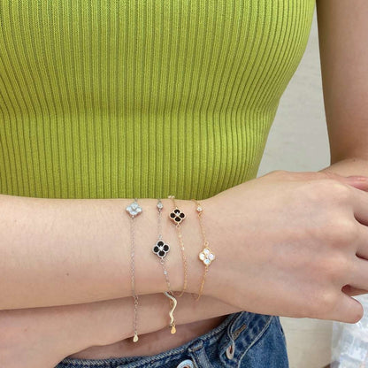 [Kincade Jewelrys]Delicate Four Leaf Clover Bracelet