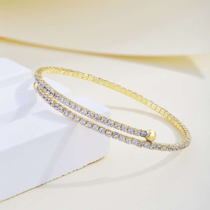 [Kincade Jewelrys]Row of Diamonds Round Fashion Bracelet