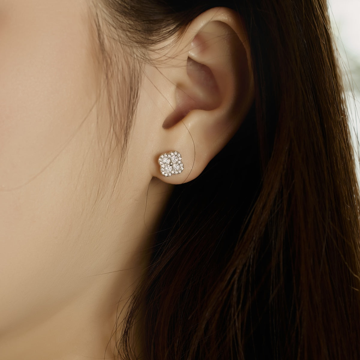 [Kincade Jewelrys]Four-Leaf Clover Flower Shaped Earrings