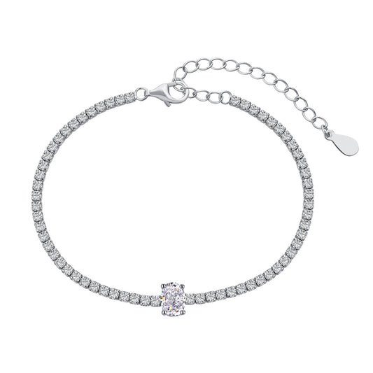 [Kincade Jewelrys]0.75 Carat Exquisite Oval Cut Daily Bracelet