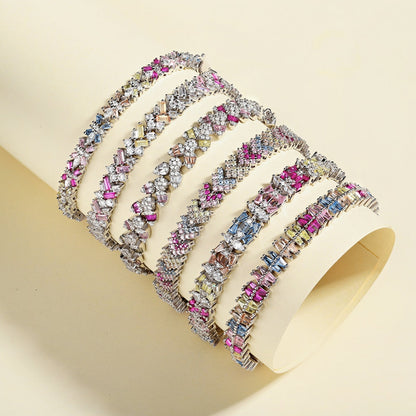 [Kincade Jewelrys]Delicate Colorful Multi Cut Party Bracelet