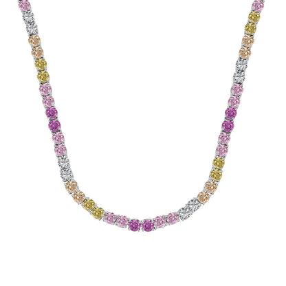 [Kincade Jewelrys]Delicate Colorful Tennis Necklace