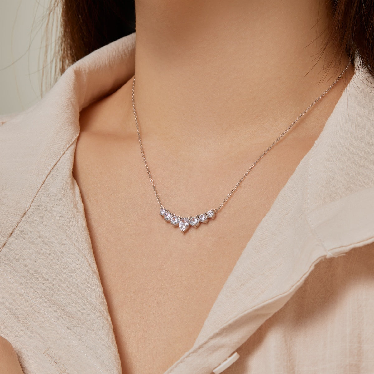 [Kincade Jewelrys]Dainty Colorful Heart Necklace
