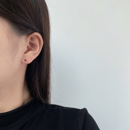 [Kincade Jewelrys]Sparkling Colorful Round Shape Earrings