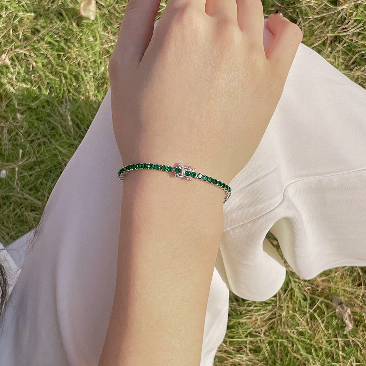 [Kincade Jewelrys]Radiant Colorful Round Cut Party Bracelet