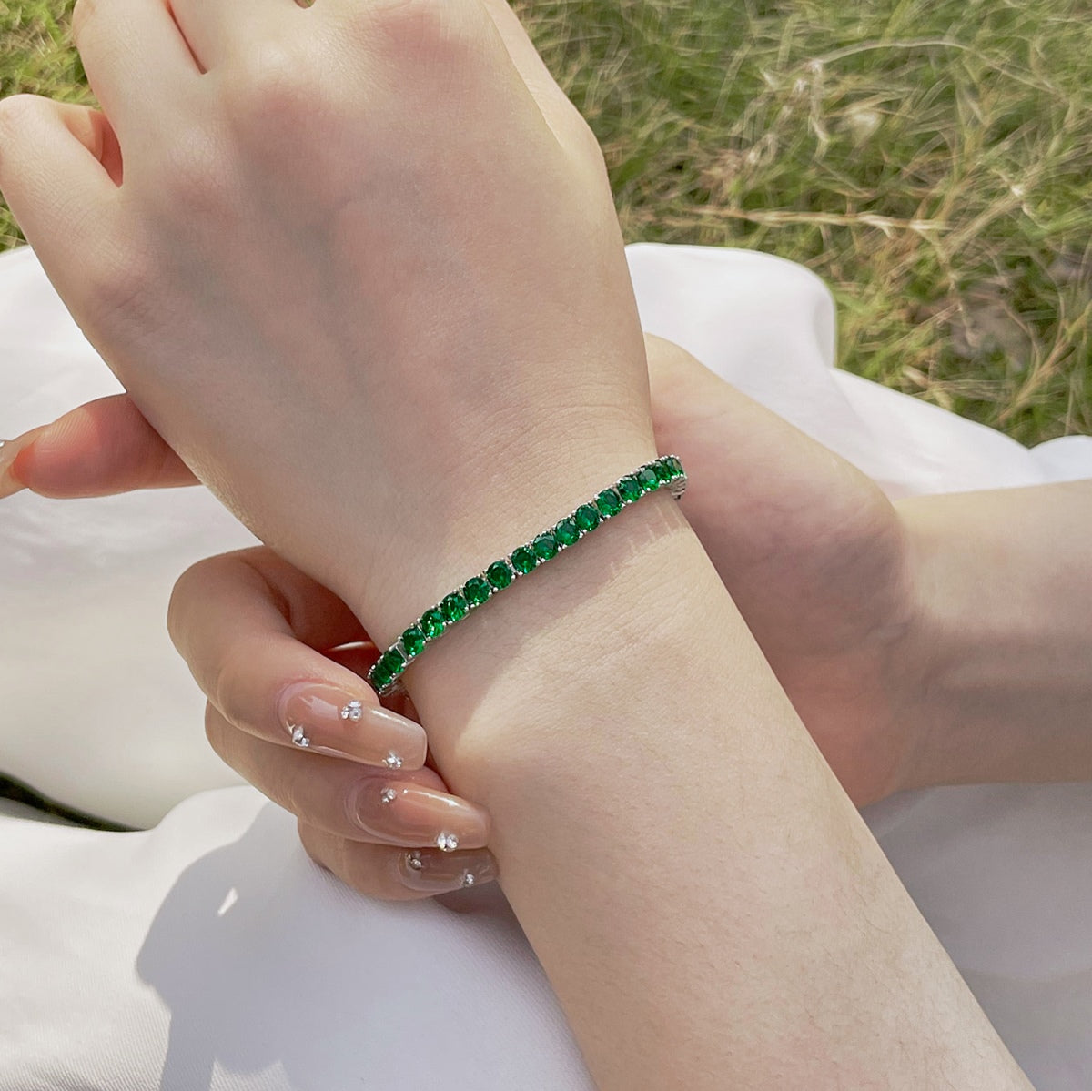 [Kincade Jewelrys]Radiant Colorful Round Cut Party Bracelet
