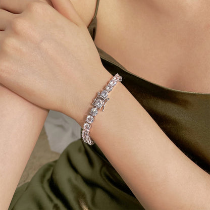 [Kincade Jewelrys]0.75 Carat Dazzling Round Cut Wedding Bracelet