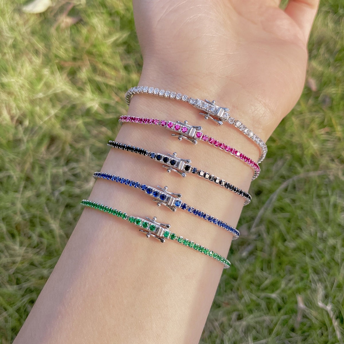 [Kincade Jewelrys]Radiant Colorful Round Cut Party Bracelet