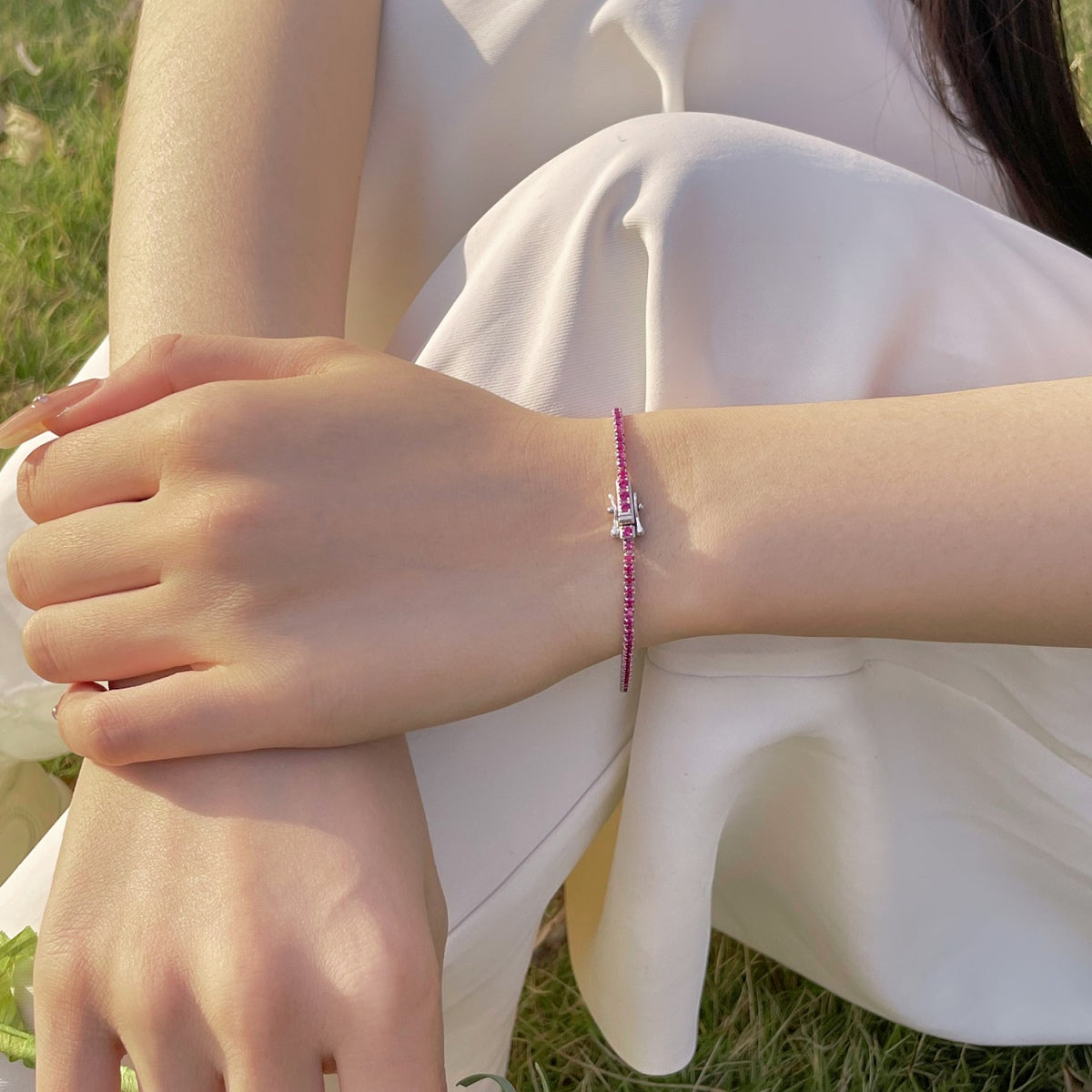 [Kincade Jewelrys]Radiant Colorful Round Cut Party Bracelet