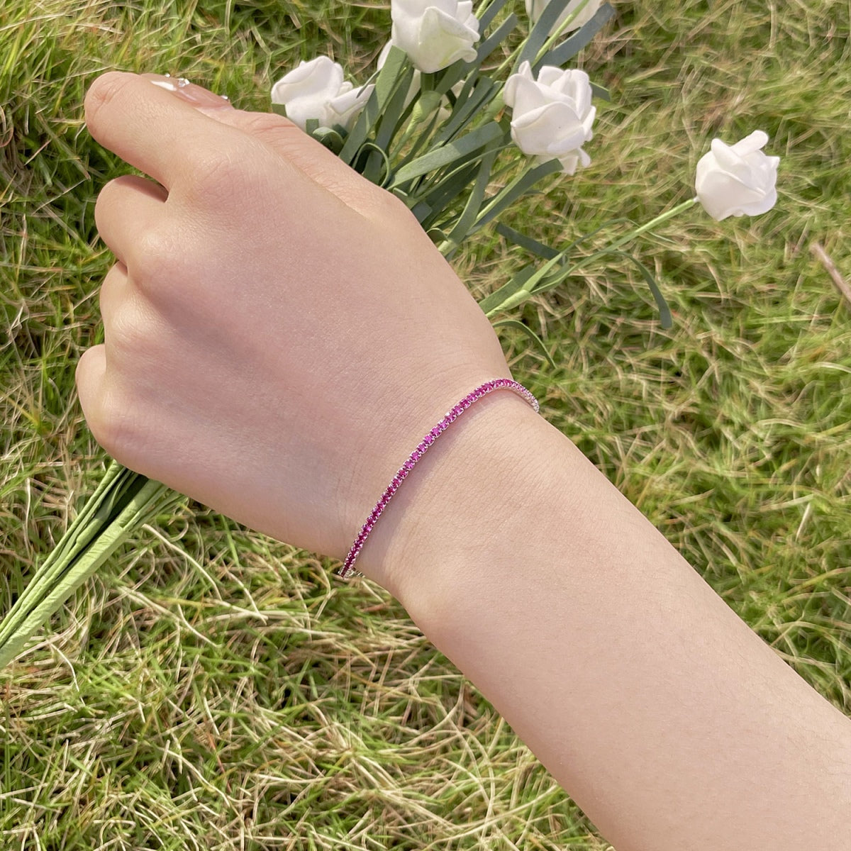 [Kincade Jewelrys]Radiant Colorful Round Cut Party Bracelet