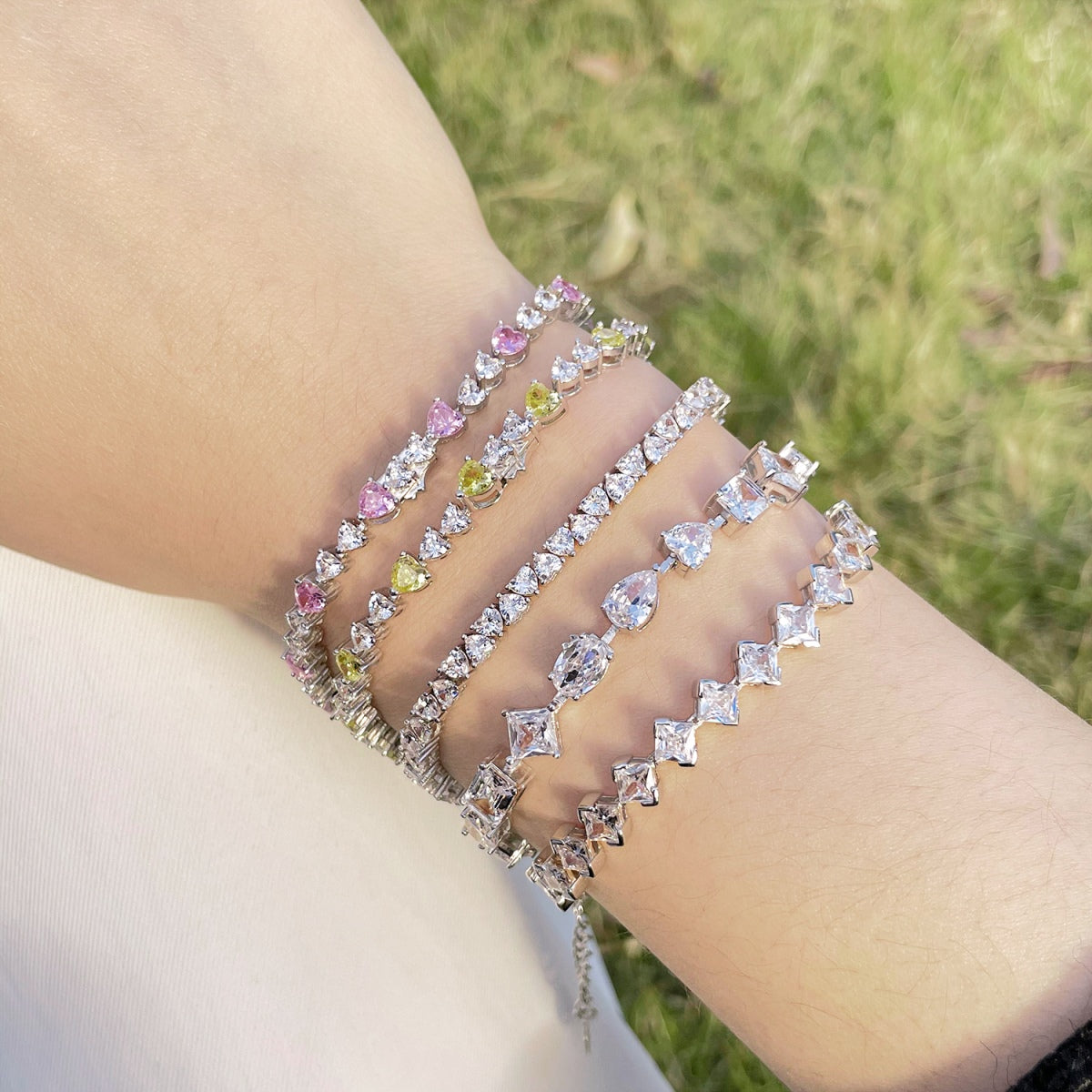 [Kincade Jewelrys]Unique Exquisite Multi Cut Daily Bracelet