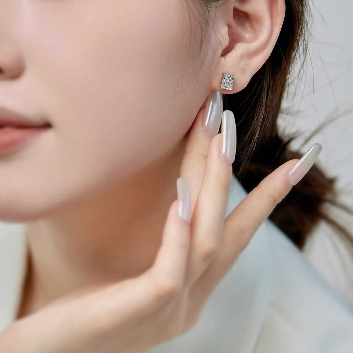 [Kincade Jewelrys]Radiant Luxurious Princess Cut Daily Earrings