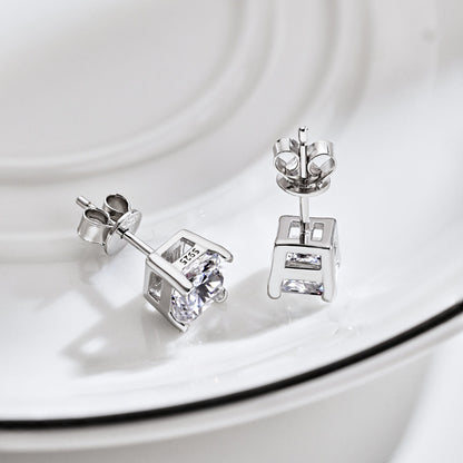 [Kincade Jewelrys]1.0 Carat Radiant Princess Cut Wedding Earrings