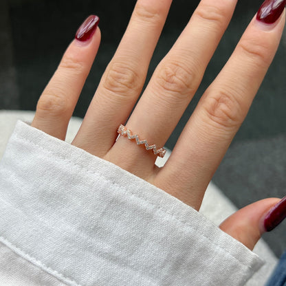 [Kincade Jewelrys]Delicate Enchanting Wave Shape Daily Ring