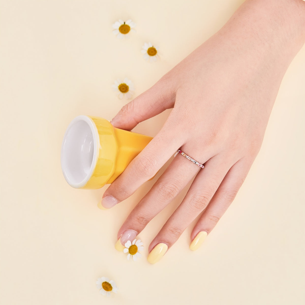 [Kincade Jewelrys]Charming Colorful Round Cut Daily Ring