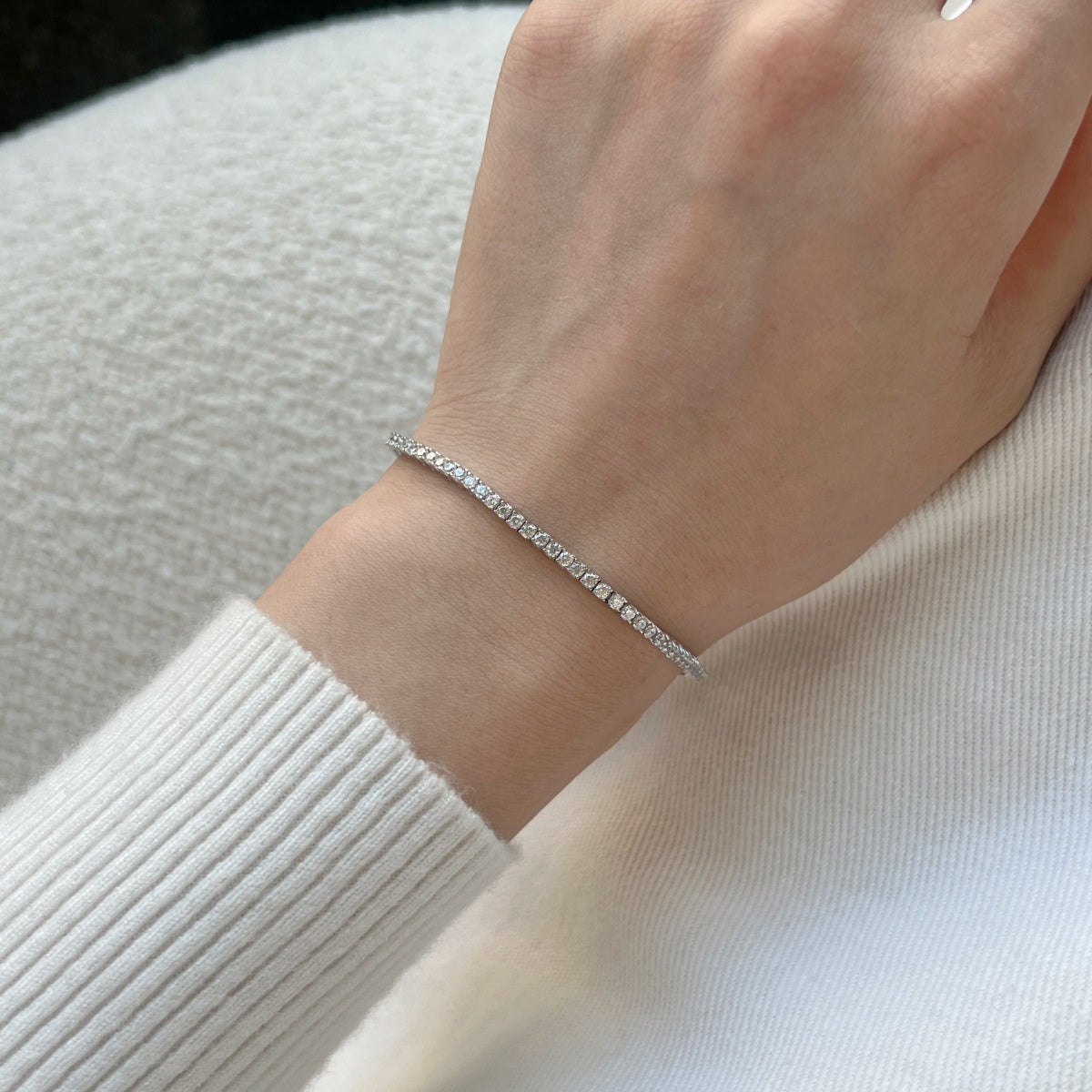 [Kincade Jewelrys]Dazzling Exquisite Round Cut Daily Bracelet