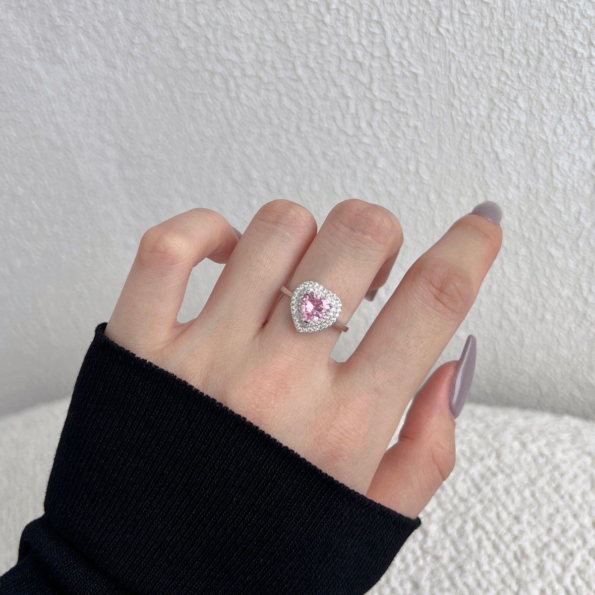 [Kincade Jewelrys]Delicate Ebullient Heart Shape Wedding Ring
