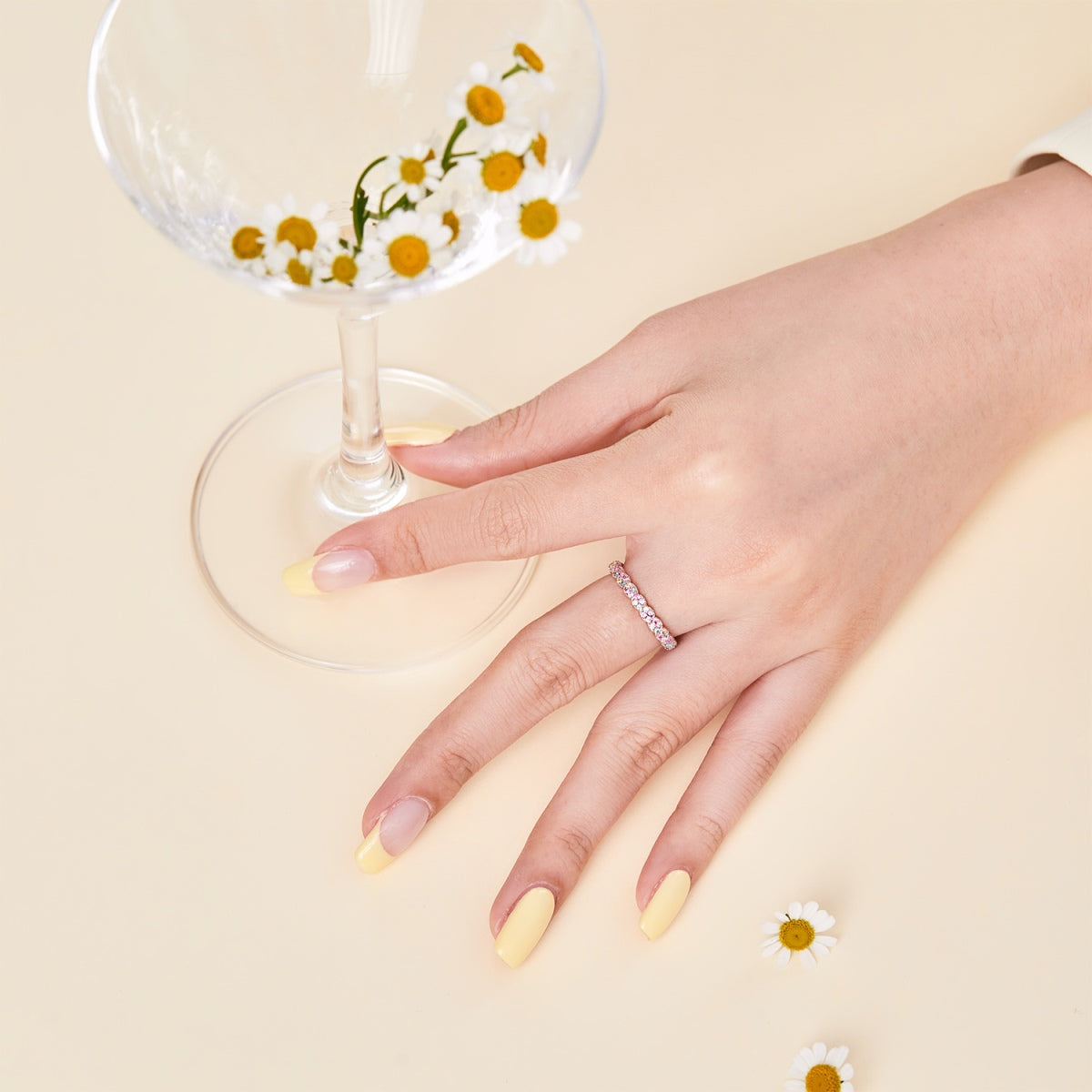 [Kincade Jewelrys]Dainty Ebullient Round Cut Daily Ring