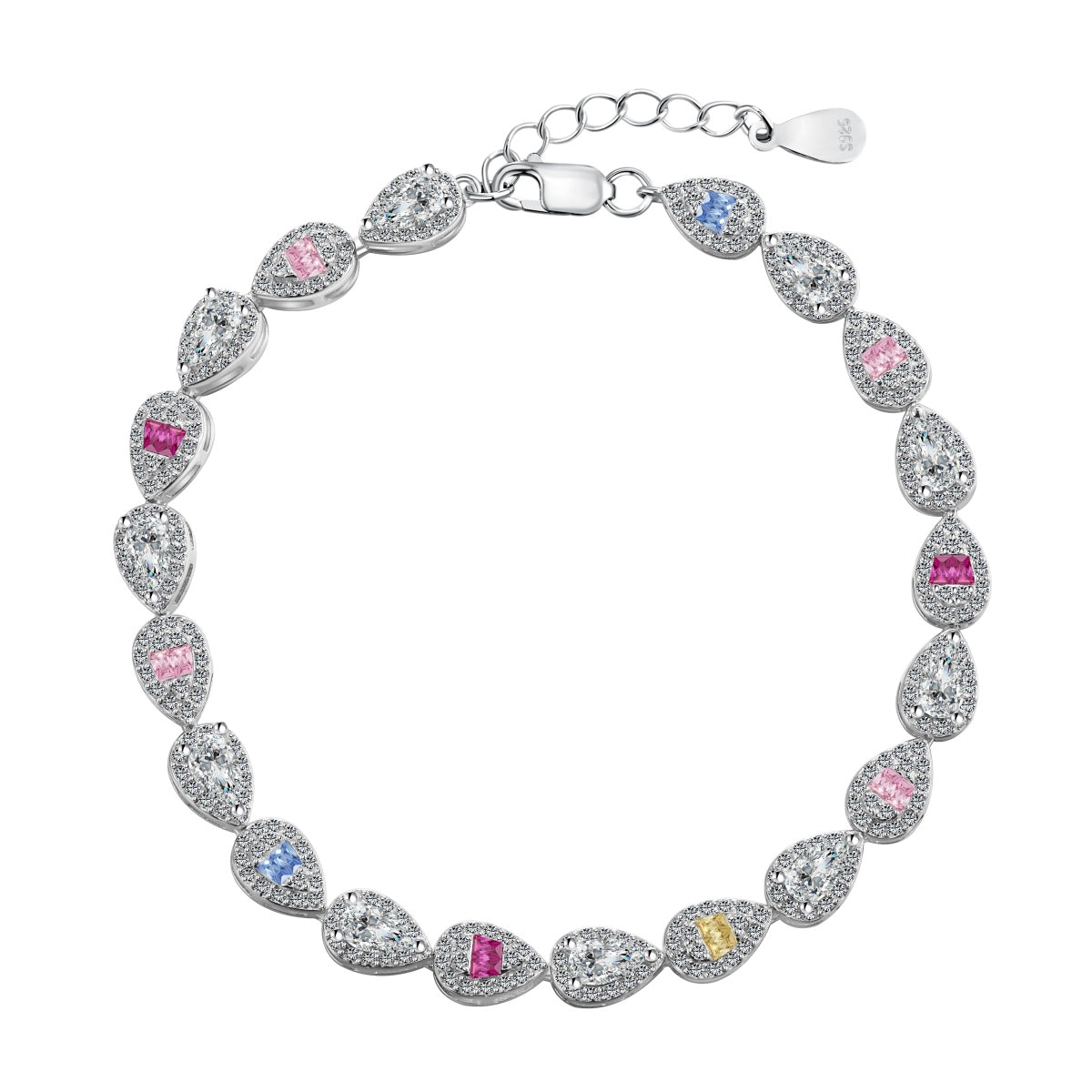 [Kincade Jewelrys]0.25 Carat Radiant Water Drop Shape Daily Bracelet