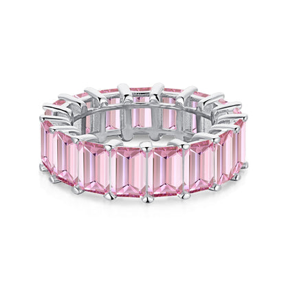 [Kincade Jewelrys]0.75 Carat Elegant Emerald Cut Tennis Ring