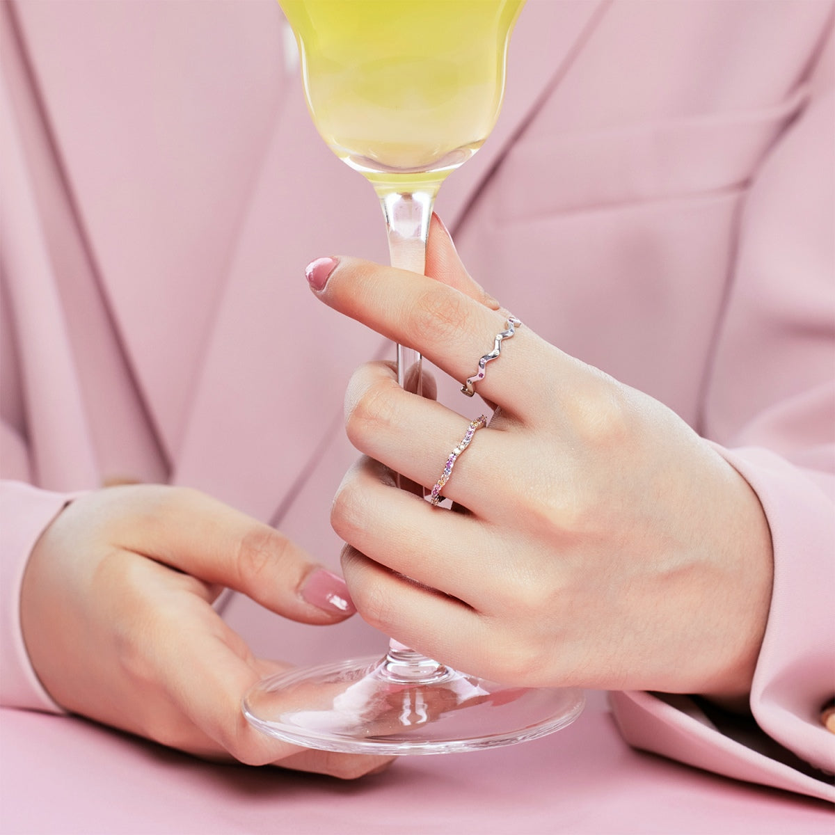 [Kincade Jewelrys]Dainty Colorful Round Cut Party Ring