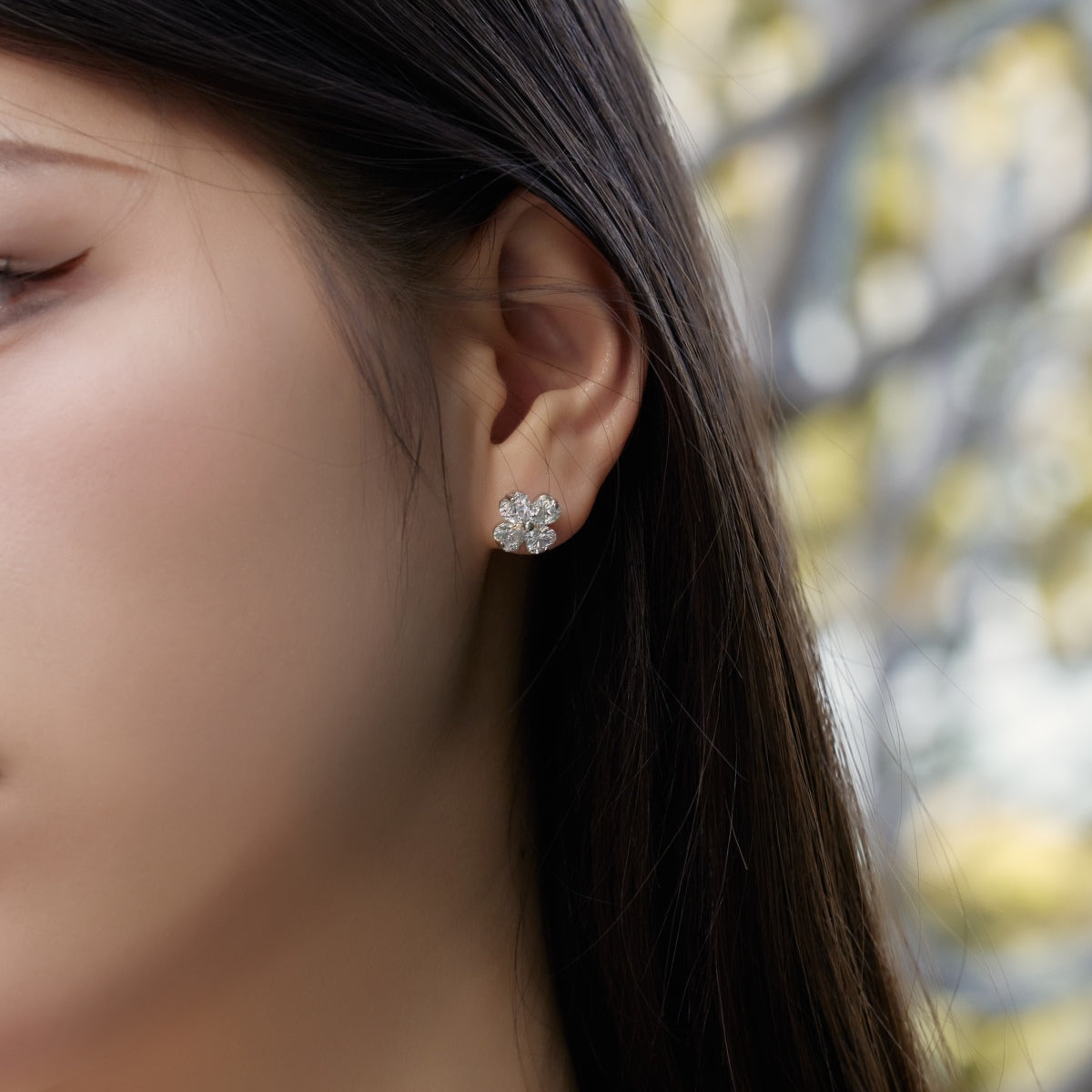 [Kincade Jewelrys]Four-Leaf Clover Ball Earrings