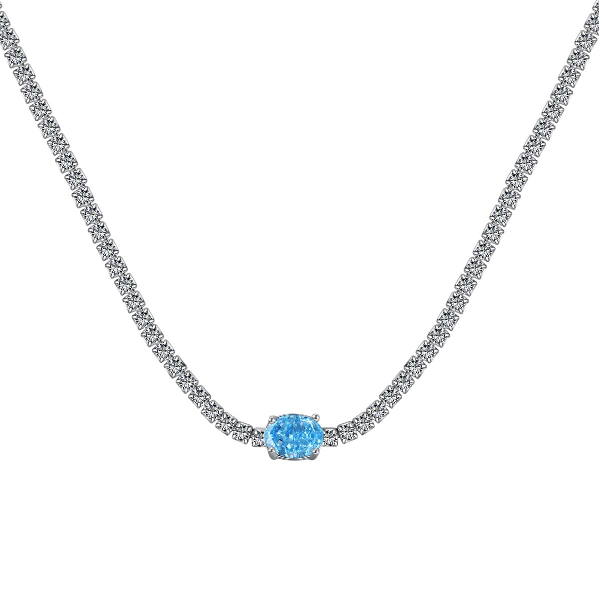 [Kincade Jewelrys] Collier taille ovale brillant de 1,0 carat