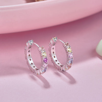 [Kincade Jewelrys]Radiant Colorful Round Cut Earrings