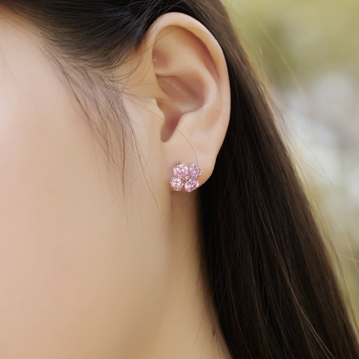 [Kincade Jewelrys]Four-Leaf Clover Ball Earrings