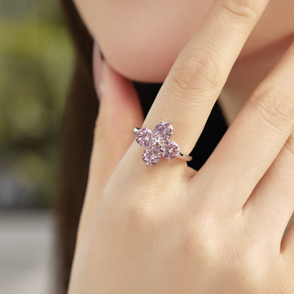 [Kincade Jewelrys]Four-Leaf Clover Eight-Pointed Star Ring