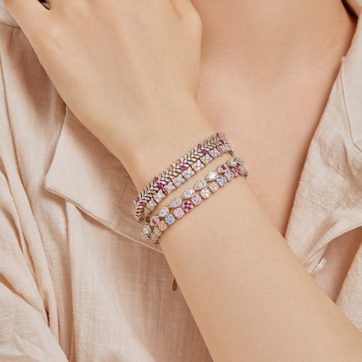[Kincade Jewelrys]Dainty Radiant Emerald Cut Daily Bracelet