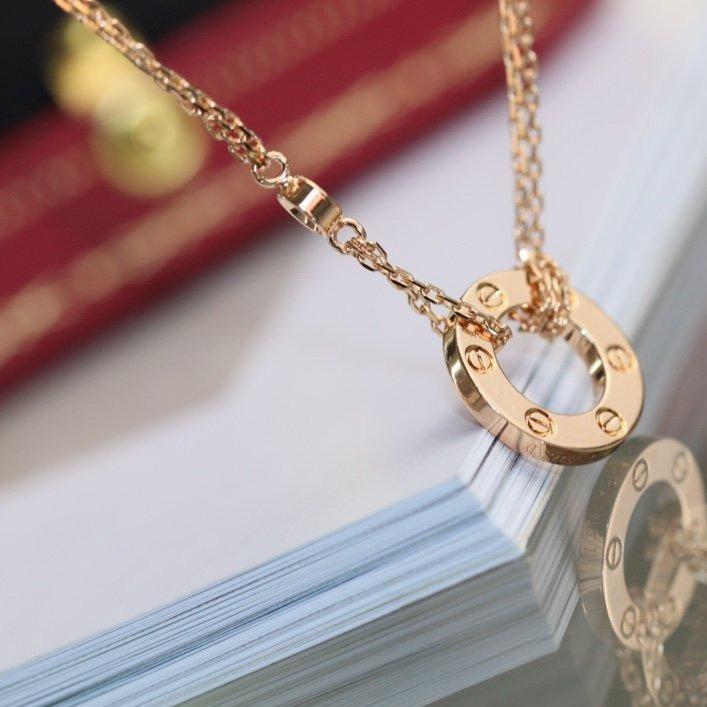 [Kincade Jewelrys] COLLIER LOVE RÉGLABLE OR ROSE 2 DIAMANTS 